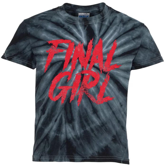 Final Girl Horror Movie Scary Film Halloween Costume Grunge Kids Tie-Dye T-Shirt