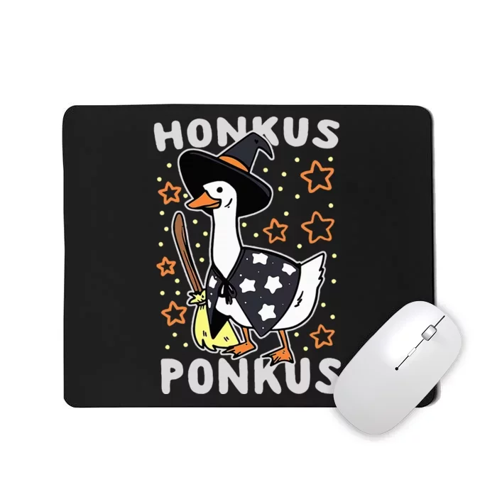 Funny Goose Halloween Witch Honkus Ponkus Mousepad