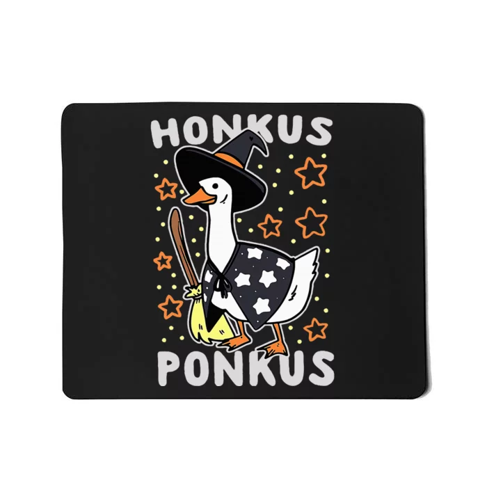 Funny Goose Halloween Witch Honkus Ponkus Mousepad