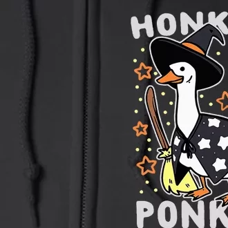 Funny Goose Halloween Witch Honkus Ponkus Full Zip Hoodie