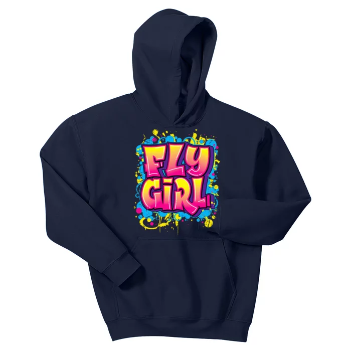 Fly Girl Hip Hop 80s 90s Dance Bgirl Urban Graffiti Style Kids Hoodie