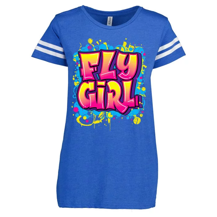 Fly Girl Hip Hop 80s 90s Dance Bgirl Urban Graffiti Style Enza Ladies Jersey Football T-Shirt