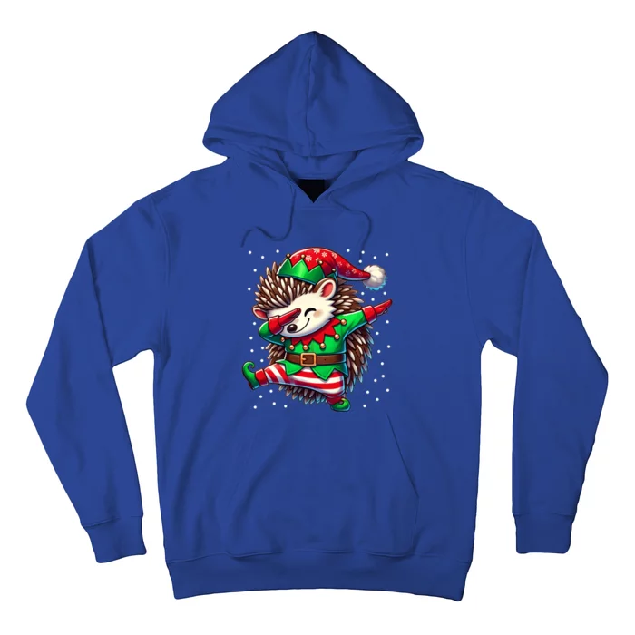 Funny Gift Hedgehog Lover Christmas Hedgehog Elf Hoodie