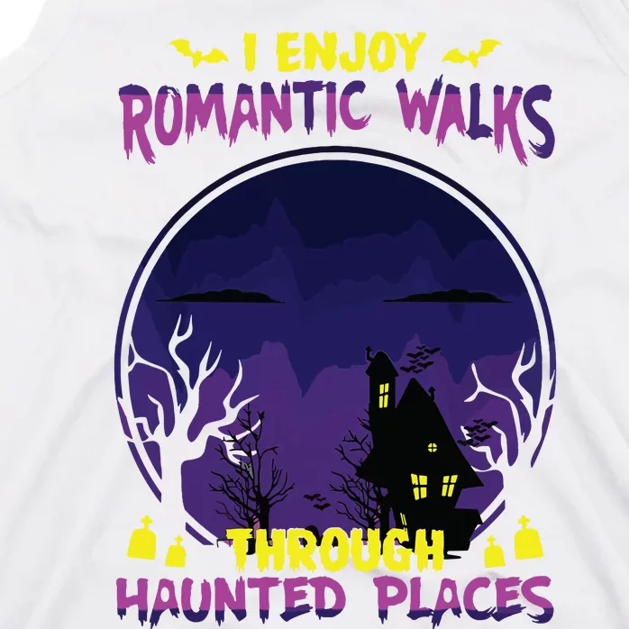 Funny Ghost Hunting Romantic Walk Paranormal Halloween Tank Top