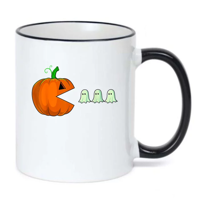 Funny Ghosts Halloween Pumpkin Gift Black Color Changing Mug