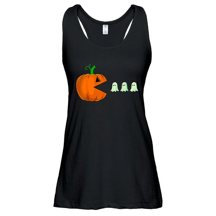 Funny Ghosts Halloween Pumpkin Gift Ladies Essential Flowy Tank