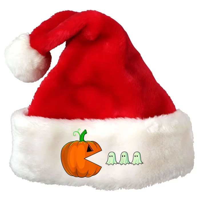 Funny Ghosts Halloween Pumpkin Gift Premium Christmas Santa Hat