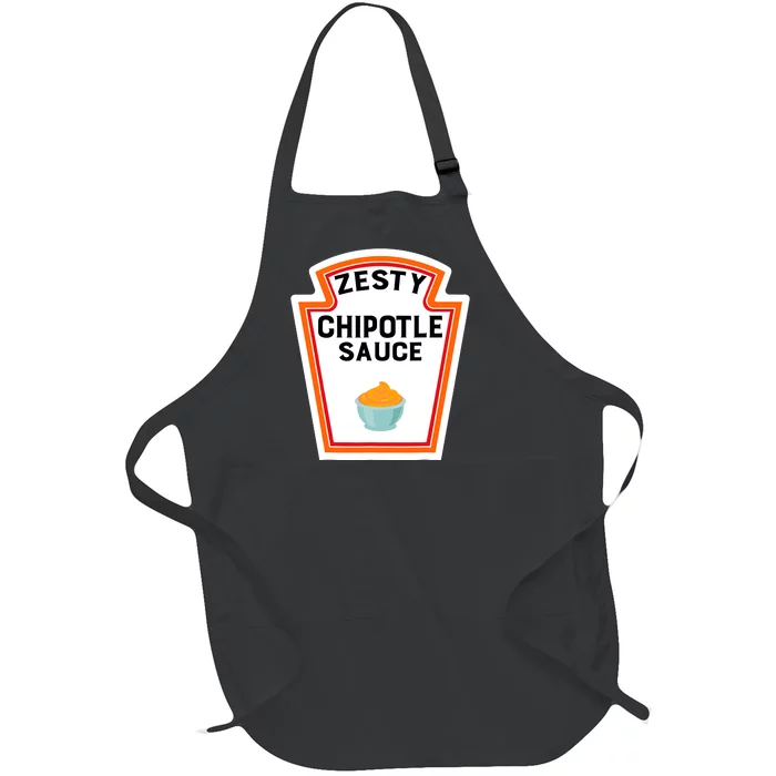 Funny Group Halloween Costume Chipotle Sauce Group Condiment Full-Length Apron With Pocket