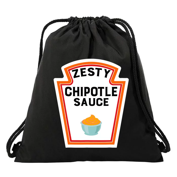 Funny Group Halloween Costume Chipotle Sauce Group Condiment Drawstring Bag