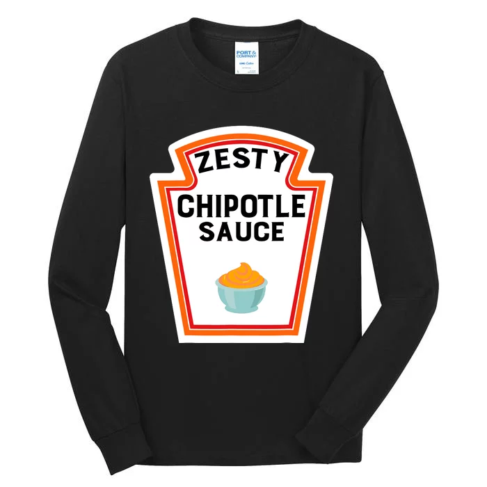 Funny Group Halloween Costume Chipotle Sauce Group Condiment Tall Long Sleeve T-Shirt