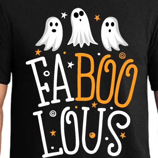 Faboolous Ghost Halloween Funny Boo Crew Pun Pajama Set