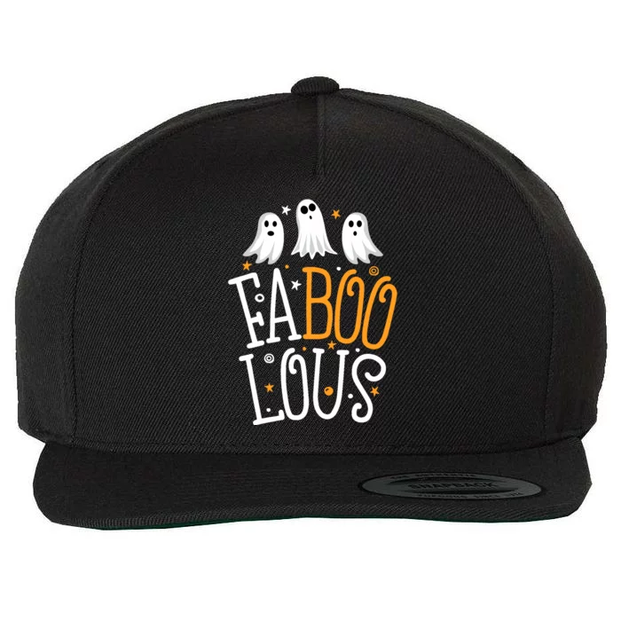 Faboolous Ghost Halloween Funny Boo Crew Pun Wool Snapback Cap