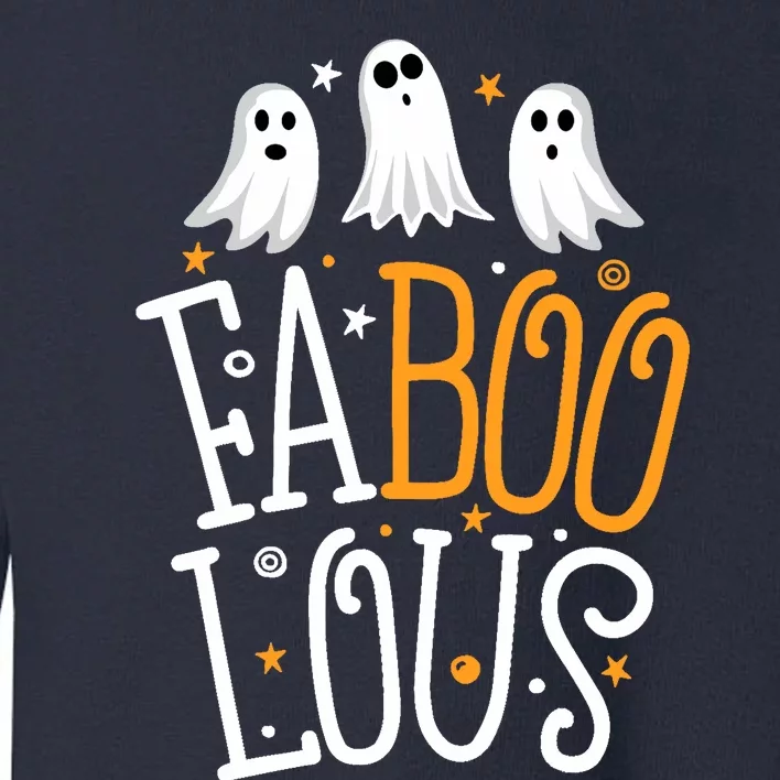 Faboolous Ghost Halloween Funny Boo Crew Pun Toddler Sweatshirt