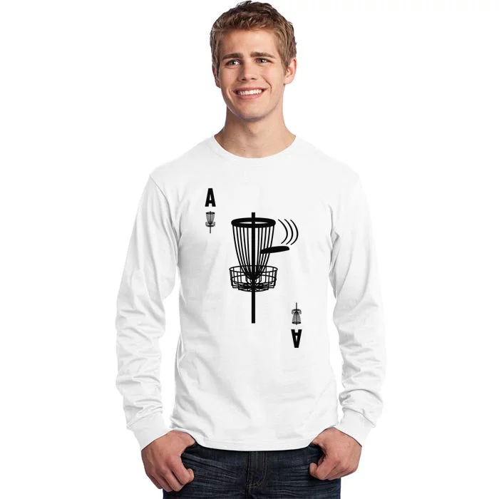 Frisbee Golf Hole In One Ace Card Funny Disc Golf Tall Long Sleeve T-Shirt