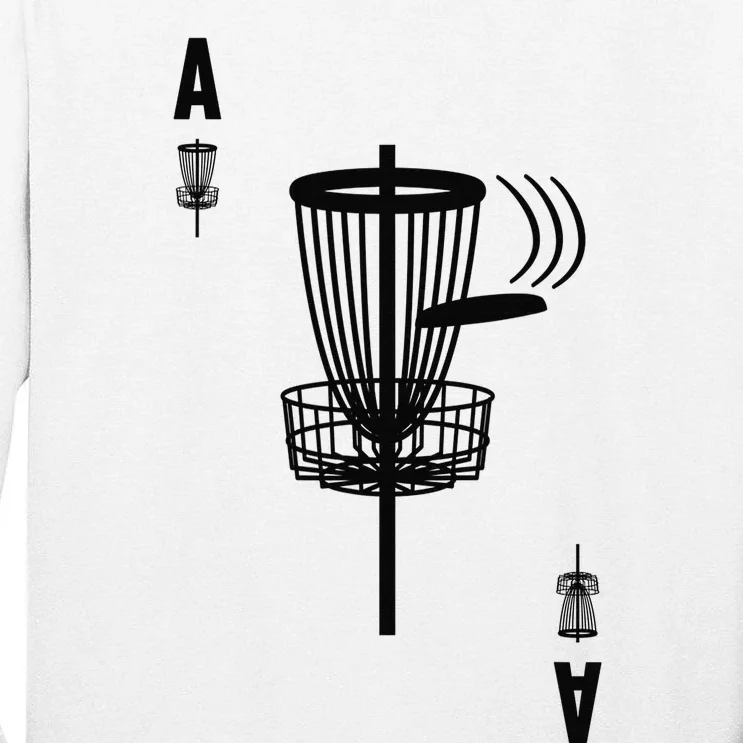 Frisbee Golf Hole In One Ace Card Funny Disc Golf Tall Long Sleeve T-Shirt