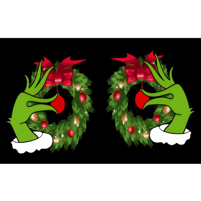 Funny Grinch Hands Is On The Breast Christmas Bumper Sticker