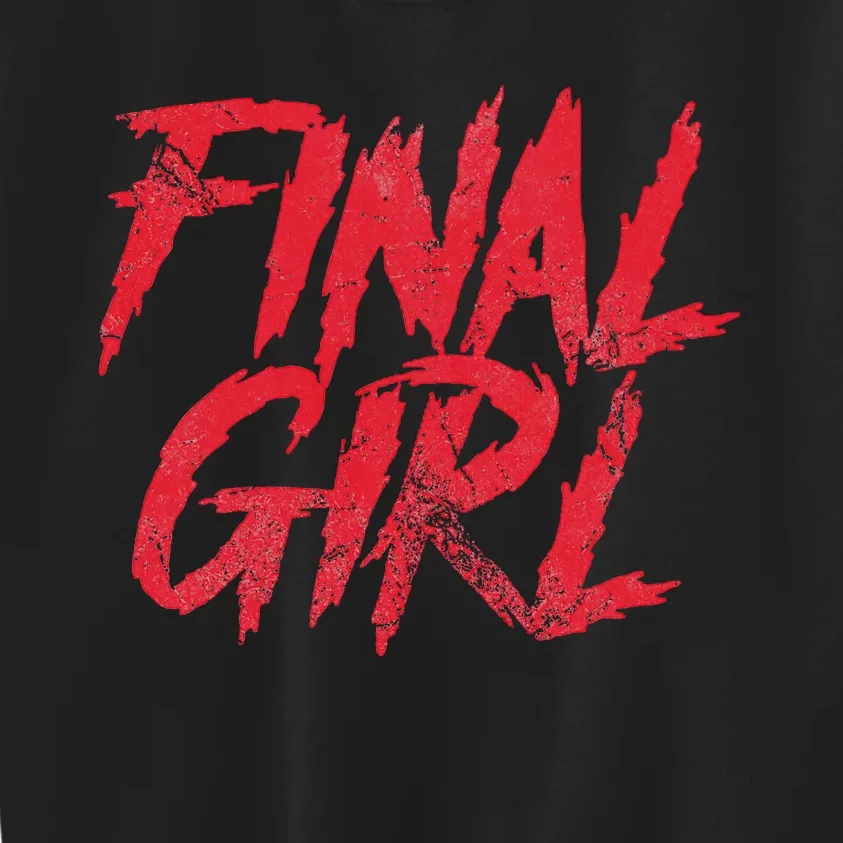 Final Girl Horror Movie Scary Film Halloween Costume Grunge Kids Sweatshirt