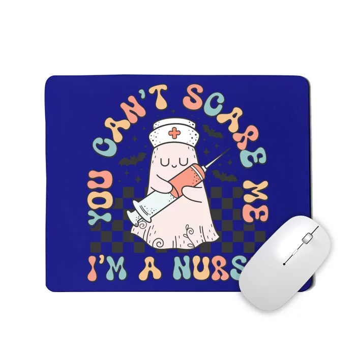 Funny Groovy Halloween You Cant Scare Me Im A Nurse Outfit Gift Mousepad