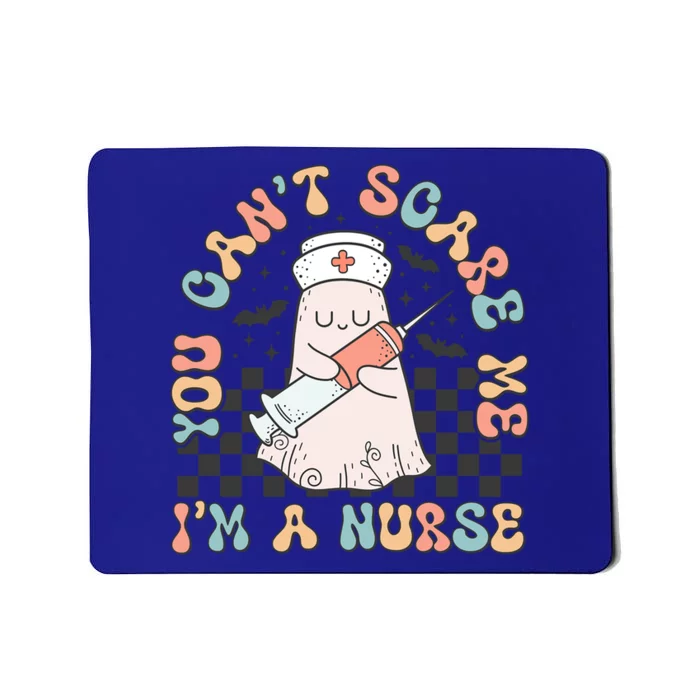 Funny Groovy Halloween You Cant Scare Me Im A Nurse Outfit Gift Mousepad