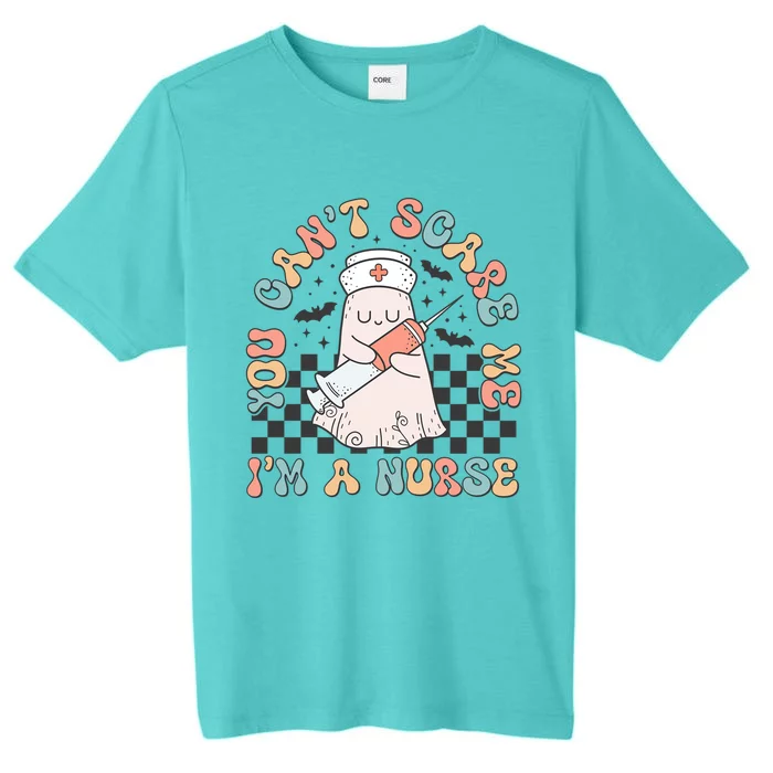 Funny Groovy Halloween You Cant Scare Me Im A Nurse Outfit Gift ChromaSoft Performance T-Shirt