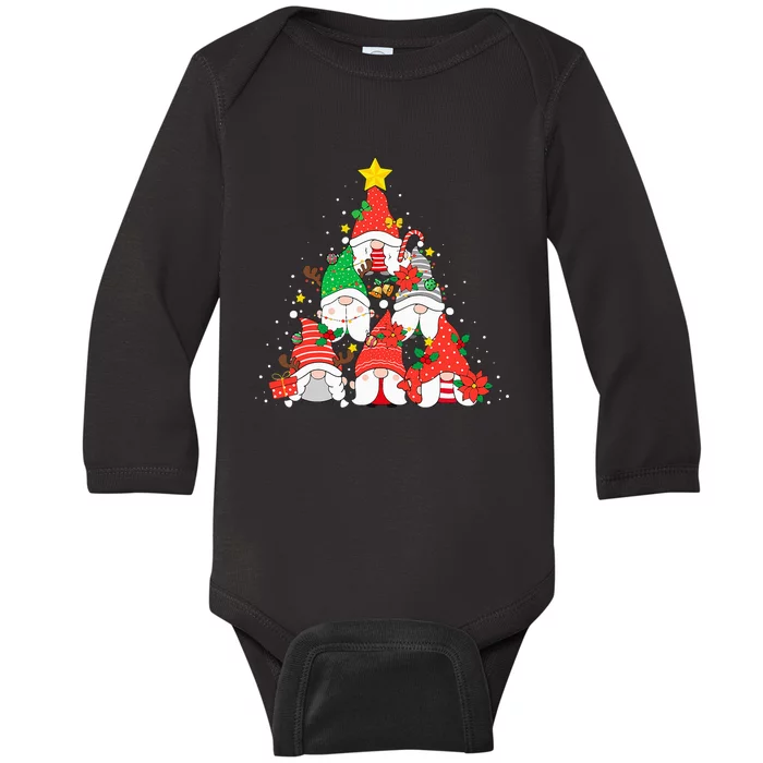 Festive Gnomes Holiday PJs Hilarious Family Matching Set Baby Long Sleeve Bodysuit