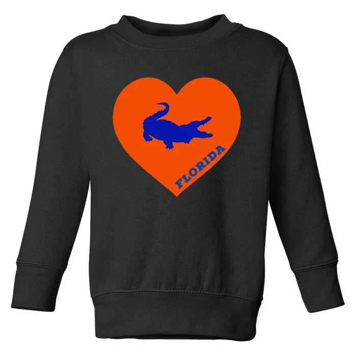 Florida Gator Heart Pillow Bag Toddler Sweatshirt