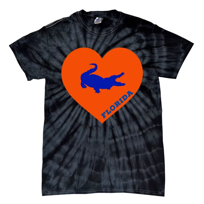 Florida Gator Heart Pillow Bag Tie-Dye T-Shirt