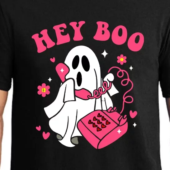 Funny Ghost Halloween Women Hey Boo Scream You Hang Up Gift Pajama Set