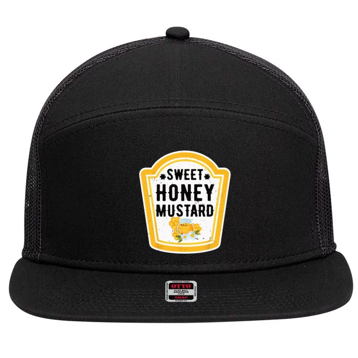 Funny Group Halloween Costume Sweet Honey Mustard Condiment 7 Panel Mesh Trucker Snapback Hat