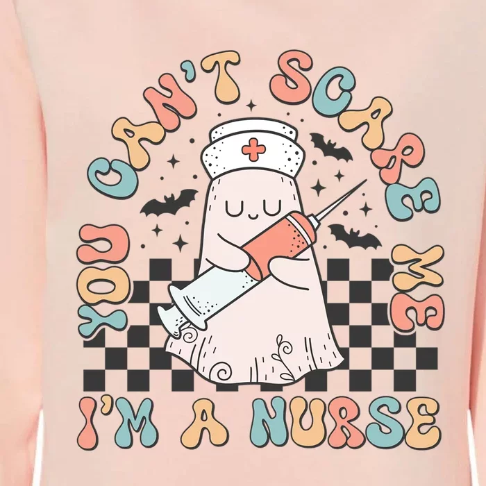 Funny Groovy Halloween You Cant Scare Me Im A Nurse Outfit Funny Gift Womens California Wash Sweatshirt