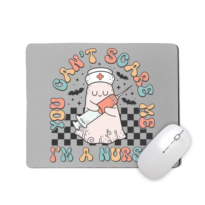 Funny Groovy Halloween You Cant Scare Me Im A Nurse Outfit Funny Gift Mousepad