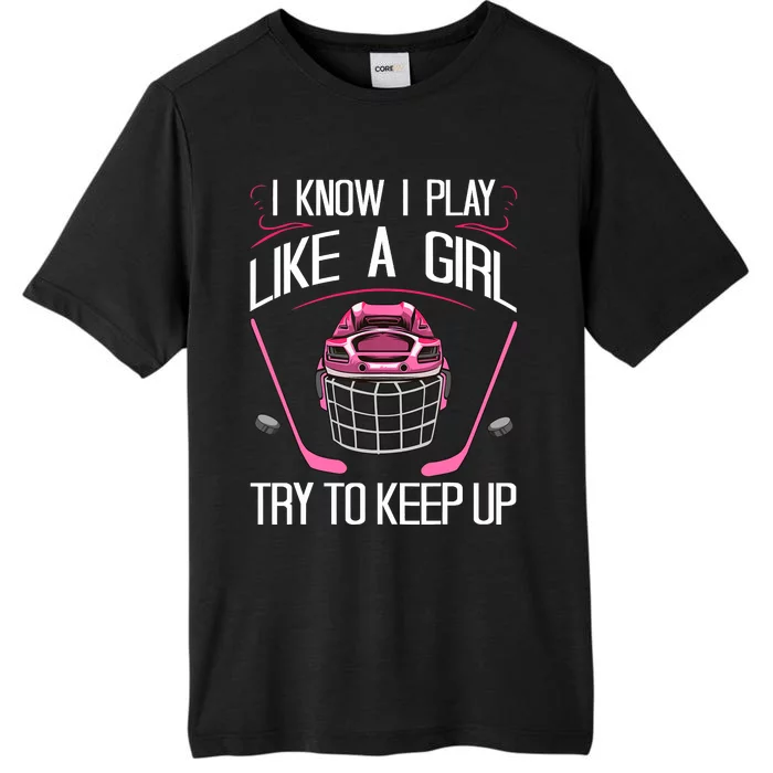 Funny Girl Hockey Designs For Wo Field Hockey Novelty ChromaSoft Performance T-Shirt