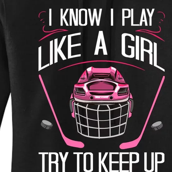 Funny Girl Hockey Designs For Wo Field Hockey Novelty Women's Pullover Hoodie