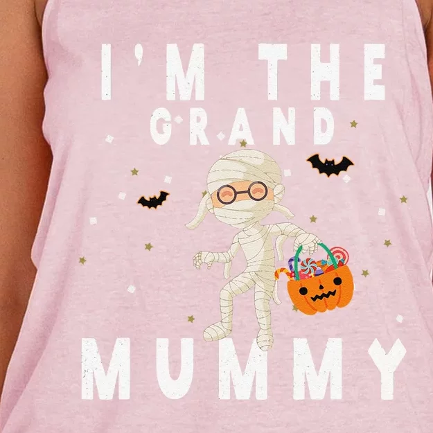 Funny Grandma Halloween Im The Grand Mummy Women's Knotted Racerback Tank