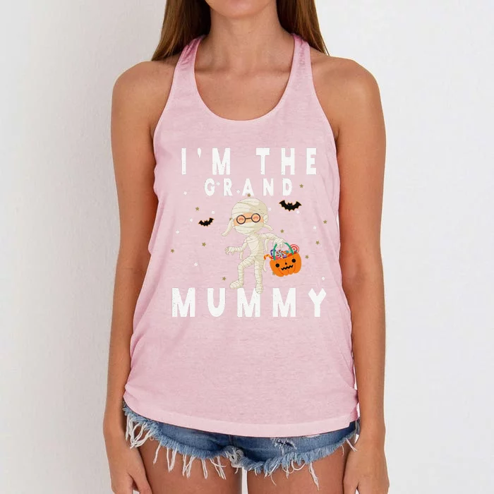 Funny Grandma Halloween Im The Grand Mummy Women's Knotted Racerback Tank