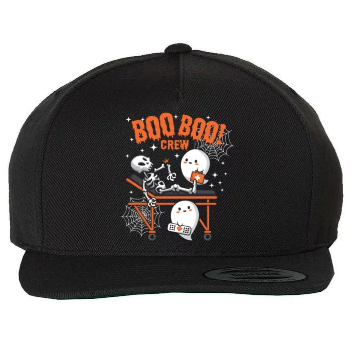 Funny Ghost Halloween Nurse Gifts Wool Snapback Cap