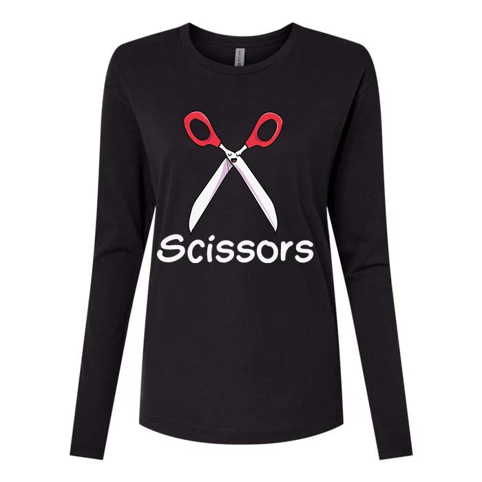 Funny Group Halloween Outfit Rock Paper Scissors Costume Gift Womens Cotton Relaxed Long Sleeve T-Shirt