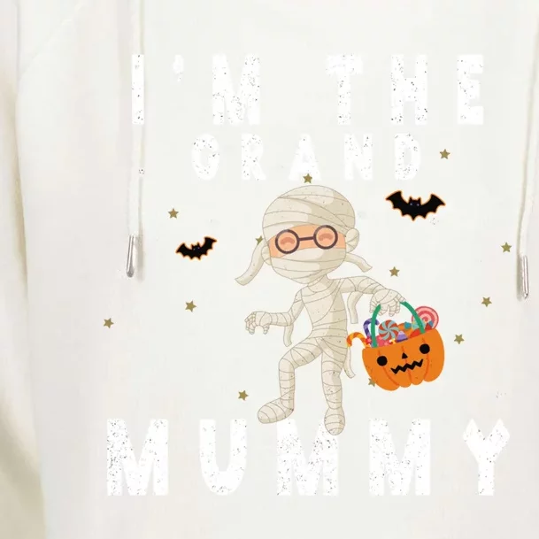 Funny Grandma Halloween Cute Gift IM The Grand Mummy Gift Womens Funnel Neck Pullover Hood