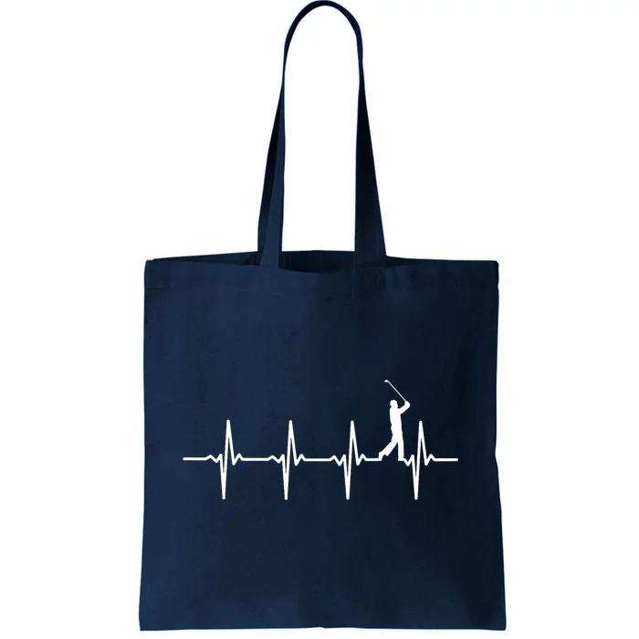 Funny Golf Heartbeat For Golfers Gift Tote Bag