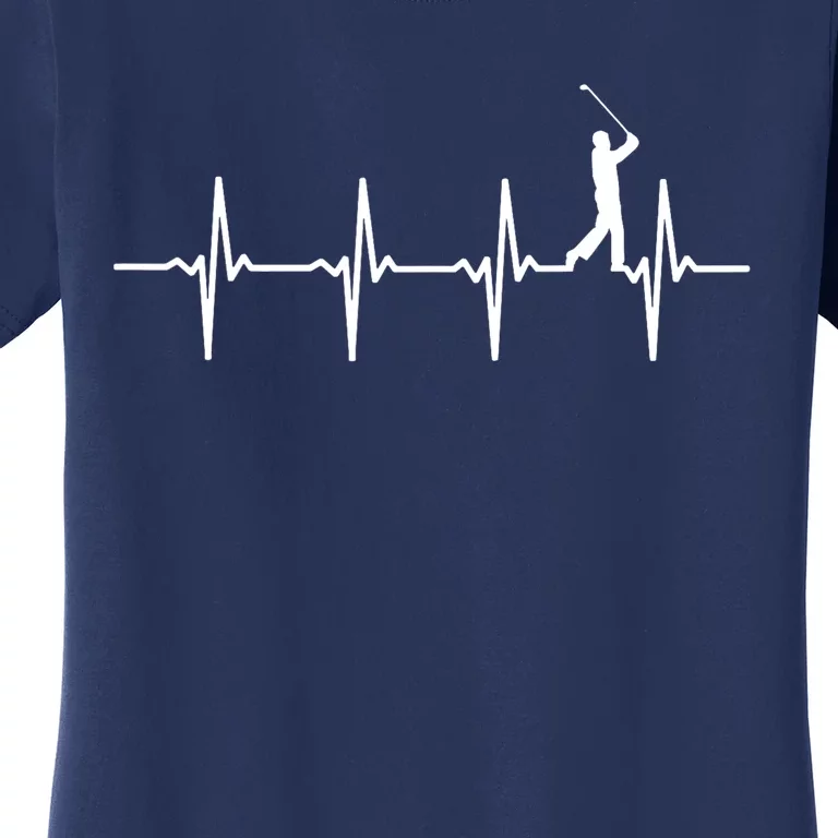 Funny Golf Heartbeat For Golfers Gift Women's T-Shirt