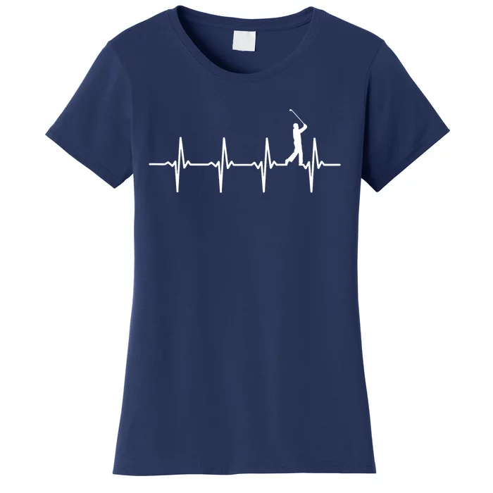 Funny Golf Heartbeat For Golfers Gift Women's T-Shirt