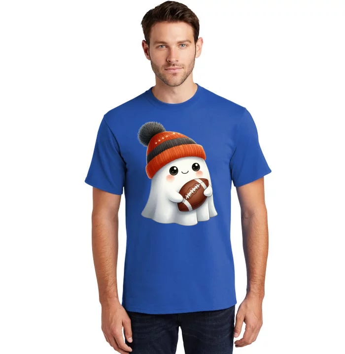 Football Ghost Halloween Party Costume Gift Tall T-Shirt