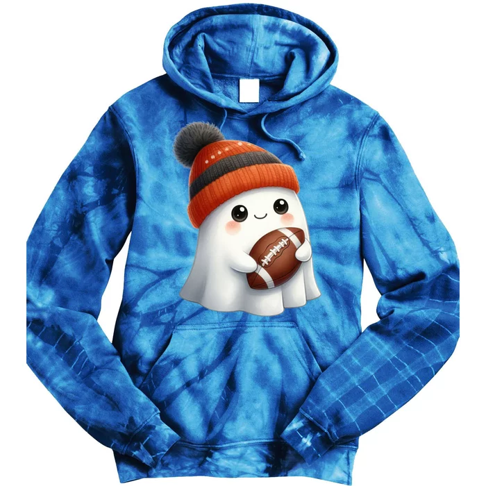 Football Ghost Halloween Party Costume Gift Tie Dye Hoodie