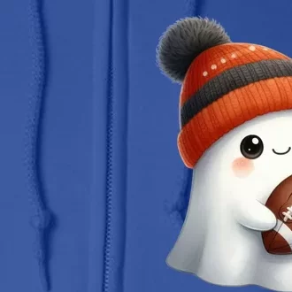 Football Ghost Halloween Party Costume Gift Full Zip Hoodie