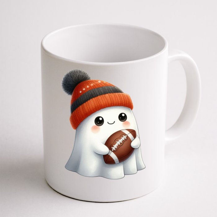 Football Ghost Halloween Party Costume Gift Front & Back Coffee Mug