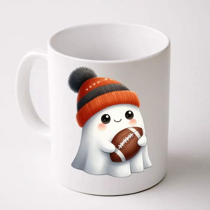 Football Ghost Halloween Party Costume Gift Front & Back Coffee Mug