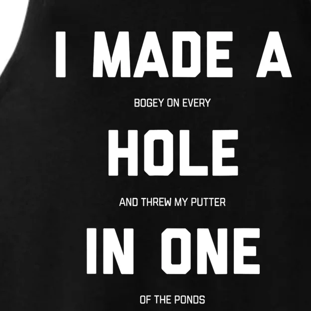 Funny Golf Hole In One Golf Gag Gifts Ladies Tri-Blend Wicking Tank