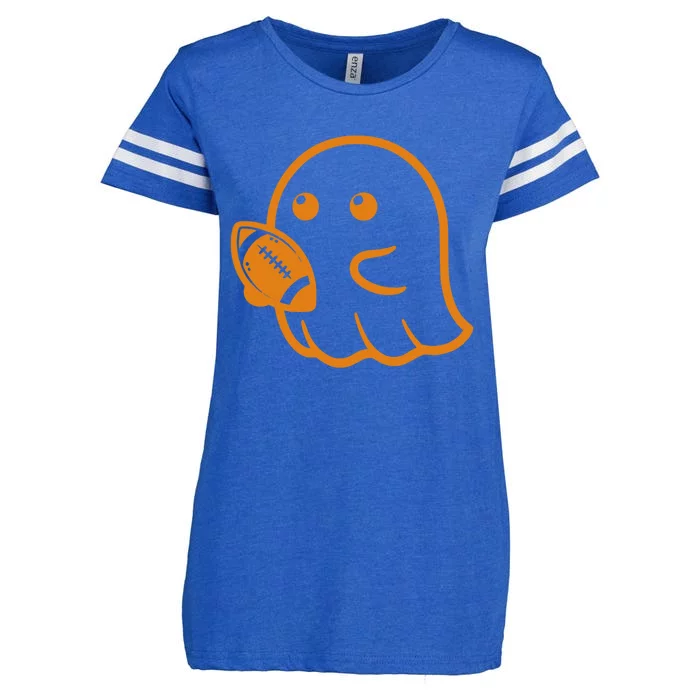 Football Ghost Halloween Sports Autumn Fall Cute Gift Enza Ladies Jersey Football T-Shirt