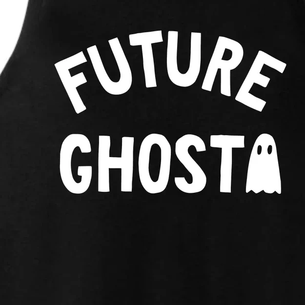 Future Ghost Halloween Cute Ghoul Ladies Tri-Blend Wicking Tank