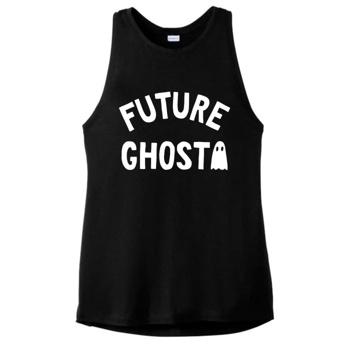 Future Ghost Halloween Cute Ghoul Ladies Tri-Blend Wicking Tank